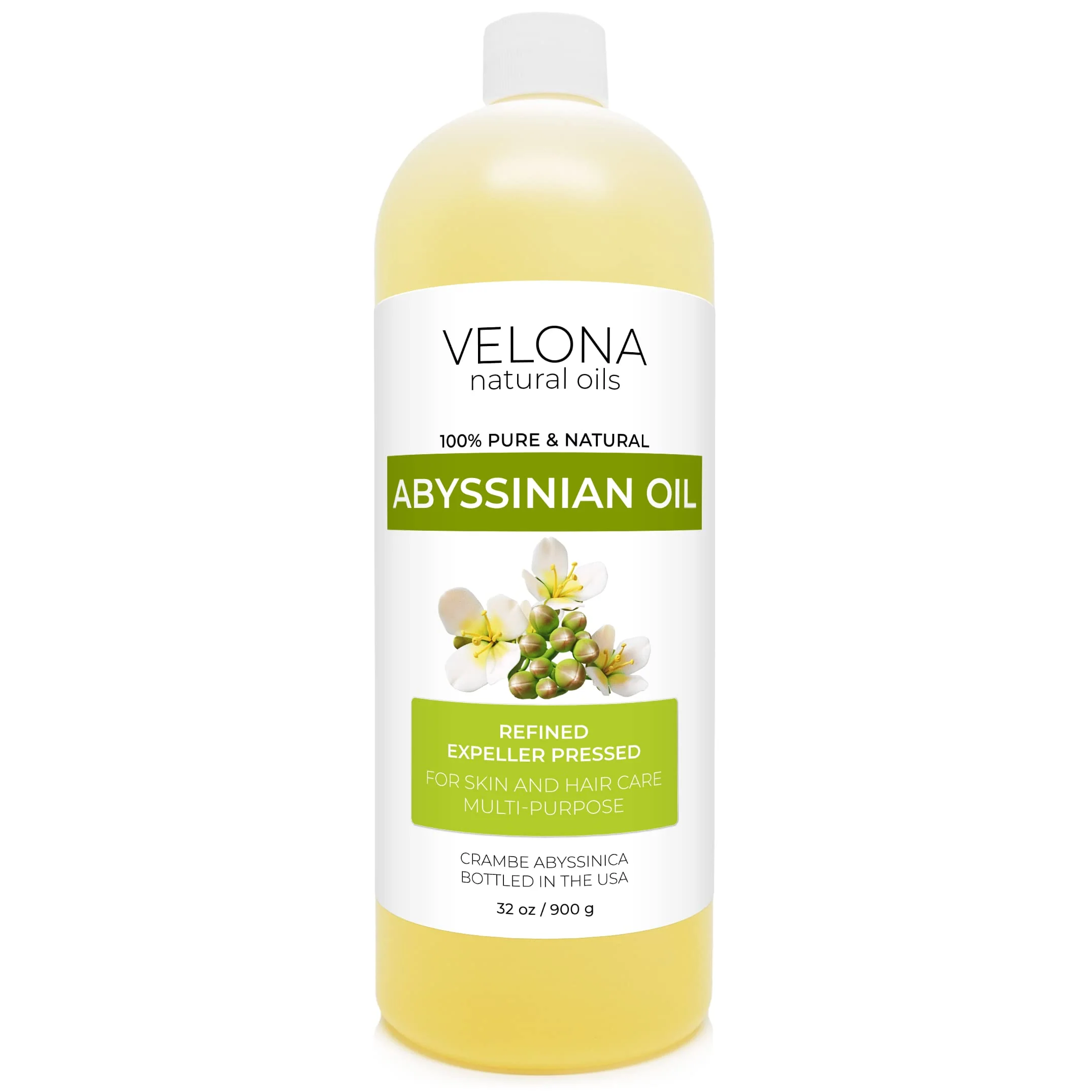 velona Abyssinian Oil 32 oz | 100% Pure and Natural Carrier Oil | Cold Pressed | Hair, Body Care | Use Today - Enjoy Results