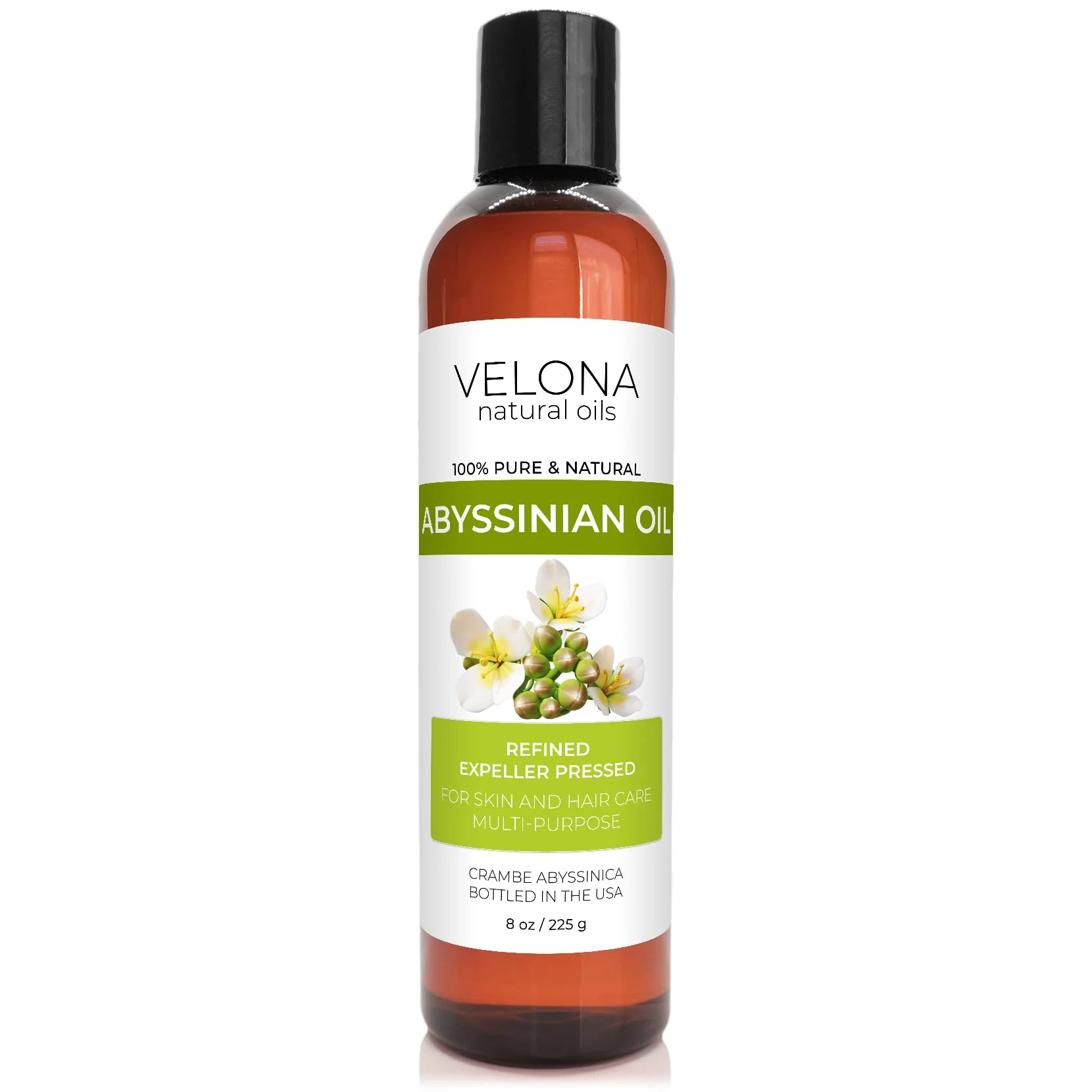 velona Abyssinian Oil 8 oz | 100% Pure and Natural Carrier Oil | Cold Pressed | Hair, Body Care | Use Today - Enjoy Results