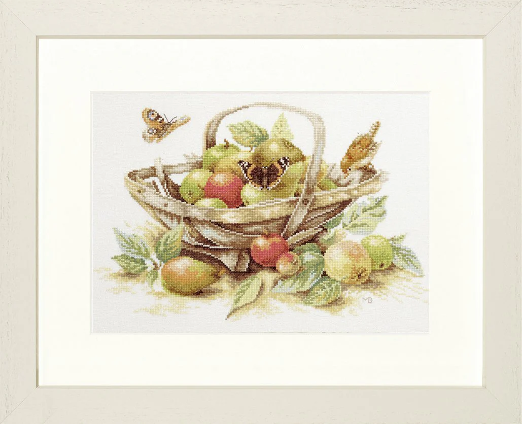 Lanarte PN-0021221 0007960 Counted Cross Stitch Kit - Summer Fruit, Ebengewebt