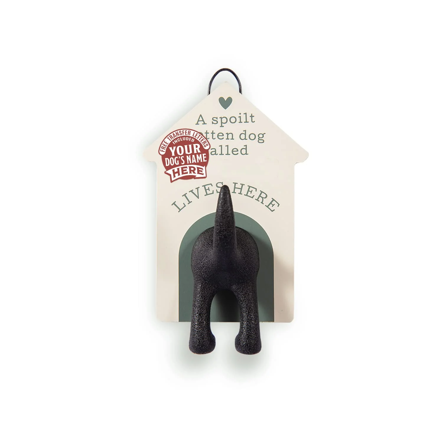 History & Heraldry Personalised Dog Lead Hook (Blank Cream)