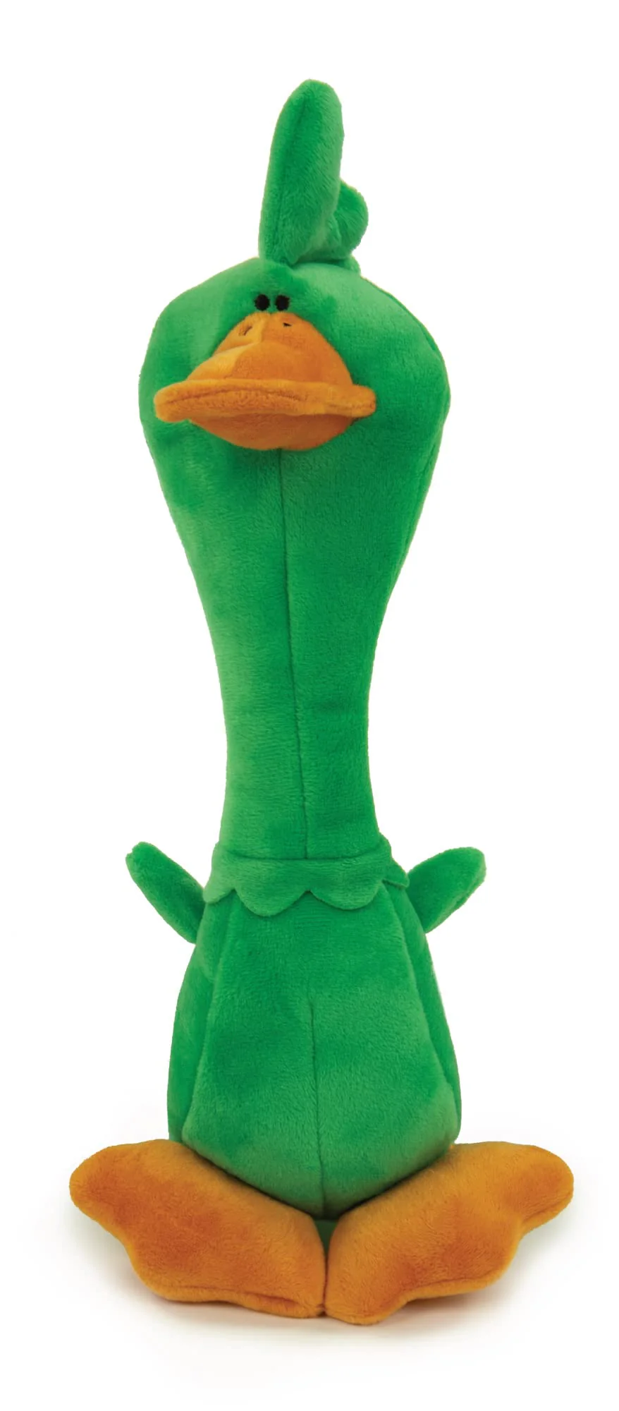 TrustyPup Tough 'N Fun Long Neck Duck Squeaky Plush Dog Toy, Chew Guard Technology - Green, Large