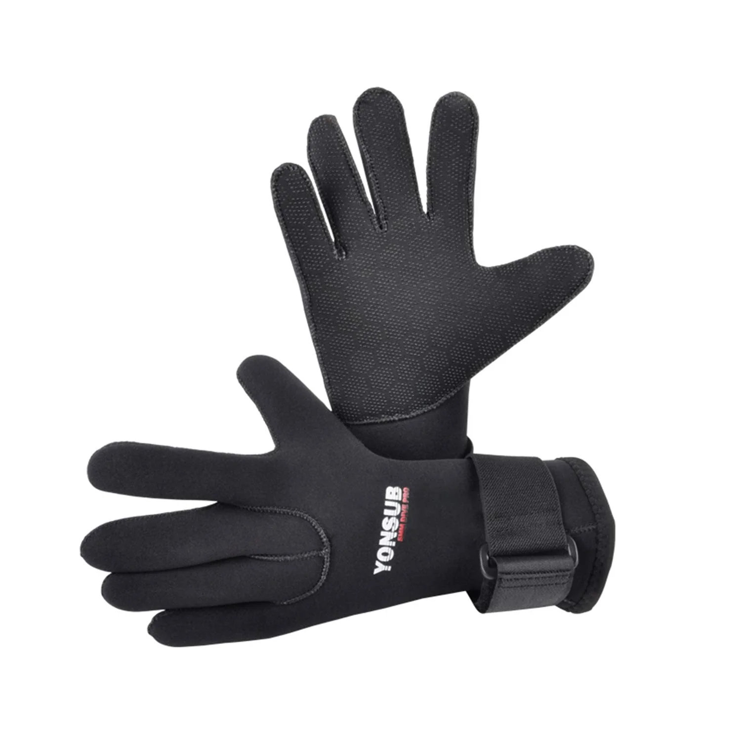 yonsub Diving gloves-3mm/5MM Neoprene Five Finger Warm Wetsuit Winter Gloves for Diving Snorkeling Paddling Surfing Kayaking Canoeing Spearfishing Skiing (5mm Diving Gloves, XL)